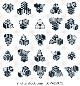 Abstract construction isometric designs collection, vector set.