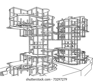 Abstract Construction Structure Vector 219