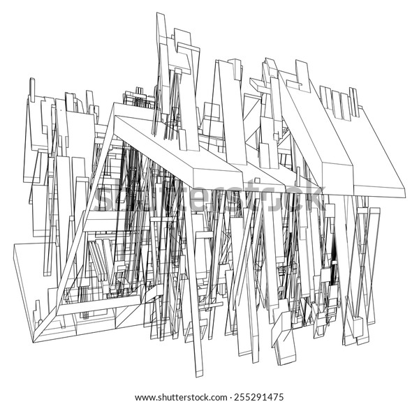 Abstract Construction Structure Vector 311 Stock Vector (Royalty Free ...