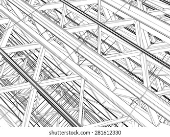 Abstract Construction Structure Vector 321