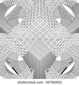 Abstract Construction Structure Vector 402