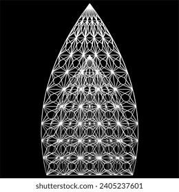 Abstract Construction Structure Vector 528. A Vector Illustration Of Architectural Futuristic Construction. Concept - modern architecture and designing.