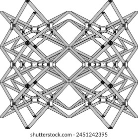 Abstract Construction Structure Vector 572. A Vector Illustration Of Architectural Construction Isolated On White Background