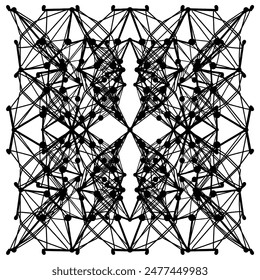 Abstract Construction Structure Vector 586. A Vector Illustration Of Architectural Construction Isolated On White Background. 