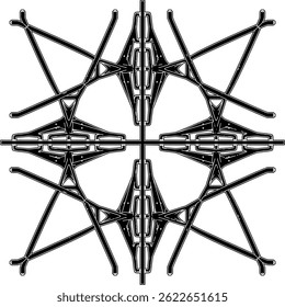 Abstract Construction Structure Vector 599. Silhouette Illustration Of Architectural Construction Isolated On White Background.