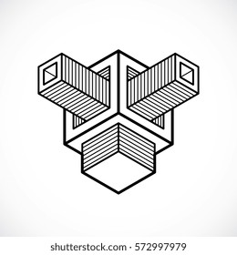 Abstract construction vector, dimensional design.