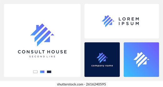 Abstract consult house logo design
