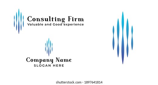 abstract consulting firm logo vector design with awesome gradient and modern styles. consultant and law firm logo vector design.