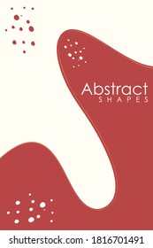 Abstract contemporary aesthetic background with desert, mountains, Sun. Earth tones, burnt orange, terracotta colors. Boho wall decor. Mid century modern minimalist art print. Organic shape Vector