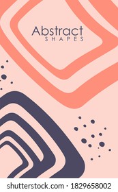 Resumen de fondo estético contemporáneo con desierto, montañas, tonos de sol, naranja quemado, colores de terracota. La decoración de las paredes de Boho. Impresión moderna de arte minimalista de mediados de siglo. Vector de forma orgánica