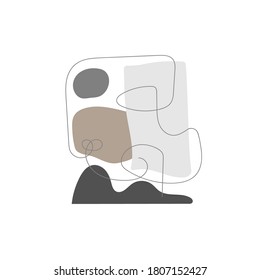Resumen de diseño de vectores estéticos contemporáneos de fondo.Ilustración moderna de fondo para afiches, decoración de paredes con forma natural orgánica
