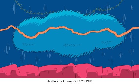 Abstract contemporary art background vector. Hand drawn cartoon illustration for wall art, wall decoration, poster, canvas prints, postcard and cover design.