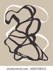 abstract contemporary art of ink composition