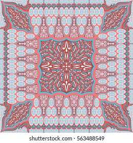 abstract contemporary asian style pattern on pink background