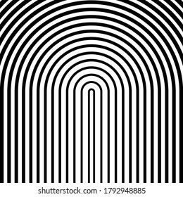 Abstrakter zeitgenössischer Hintergrund.  Symmetrische lineare Ornament