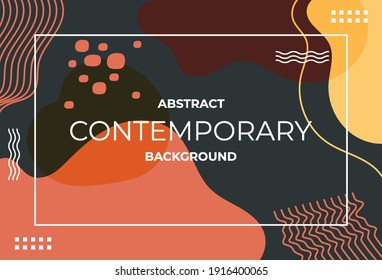Abstract contemporary background vector template. Modern and retro element. Eps 10 vector. Memphis element.