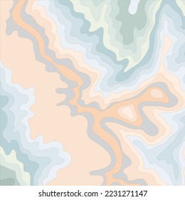abstract contemporary with color Topographic Map
