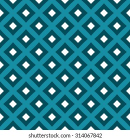 Abstract contemporary decorative seamless pattern with squares in white and blue shades