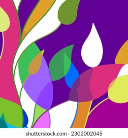 abstract contemporary floral background pattern. flower art style and summer theme design