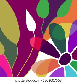 abstract contemporary floral background pattern design. flower art style