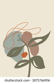 abstract contemporary, flower wall art, leaves, with a summer theme,