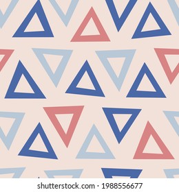 Abstrakte zeitgenössische geometrische, nahtlose Muster. Trendfarbiger Hintergrund mit geometrischen Formen und Figuren. Moderne Vektorgrafik. Umhüllungspapier, Webdesign, Textilien, Drucke. flacher Hintergrund
