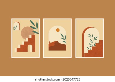 abstract contemporary landscape collection vector illustration eps 10