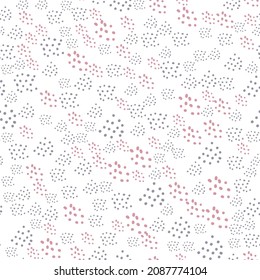 Abstract contemporary modern trendy seamless patterns. Hand drawn various round and elipse shapes and dots. Doodle objects. Pastel colors