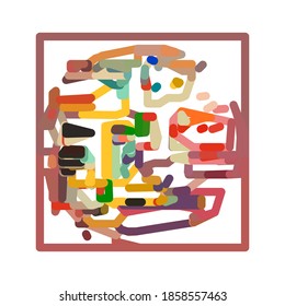 Resumen de la moderna y moderna ilustración vectorial. Patrón de color de la línea de arte pop.