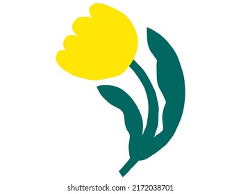 Abstract contemporary modern trendy vector illustration. Hand draw shapes and doodle flowers and plants design elements. Perfect for posters, instagram posts, stickers.