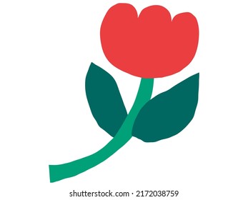 Abstract contemporary modern trendy vector illustration. Hand draw shapes and doodle flowers and plants design elements. Perfect for posters, instagram posts, stickers.