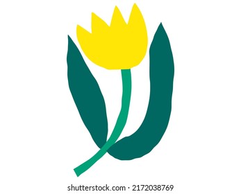 Abstract contemporary modern trendy vector illustration. Hand draw shapes and doodle flowers and plants design elements. Perfect for posters, instagram posts, stickers.
