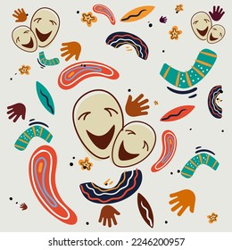 Abstract contemporary modern trendy vector illustration