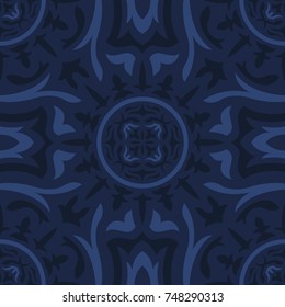 abstract contemporary pattern on blue tone
