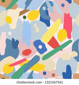 Abstract contemporary seamless pattern. Creative collage wallpaper. Modern vector backdrop  illustration