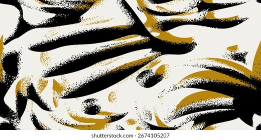 Abstract contemporary seamless pattern. Hand-drawn grunge artwork design. Repeatable boho print. Vector illustration.