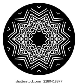 Abstract contemporary seamless pattern of ornament elements. Geometric shapes, textures. Vibrant round print. Vector illustration isolated on grey background.