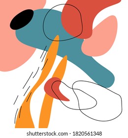 Abstract contemporary vector art doodle. 