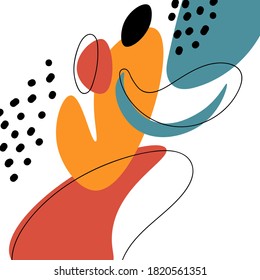 Abstract contemporary vector art doodle. 