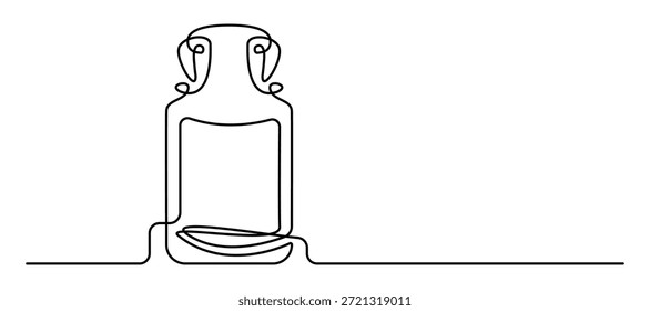 Abstrato desenho de linha contínua de leite pode em ilustração vetor minimalista limpo