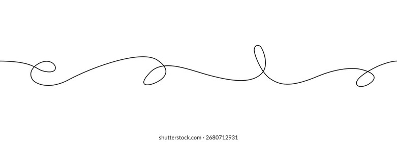 Una ilustración abstracta de línea continua con bucles uniformemente espaciados y movimiento suave y fluido. Perfecto para la marca creativa, fondos modernos, impresiones textiles, embalaje o decoración digital.