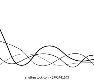 Abstract continuous lines drawing on white background. Vector