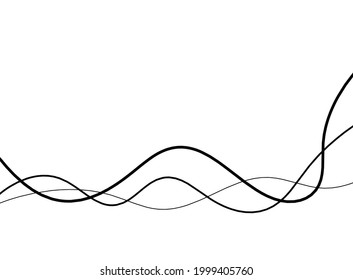 Resumen de líneas continuas dibujando sobre blanco como fondo. Vector