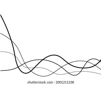Abstract continuous lines drawing on white as background. Vector