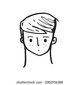 Abstract continuous one line drawing, man face,Modern style portrait. Vector illustration,Fashion One line drawing man faces
