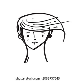Abstract continuous one line drawing, man face,Modern style portrait. Vector illustration,Fashion One line drawing man faces
