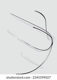 Resumen Dibujo continuo de una línea, dibujo de un estilo de línea de dibujo negro sobre fondo blanco