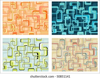 Abstract continuous pattern. File includes four different color variations