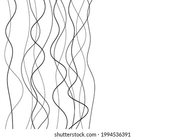 Abstract continuous vertical lines drawing on white as background. Vector
