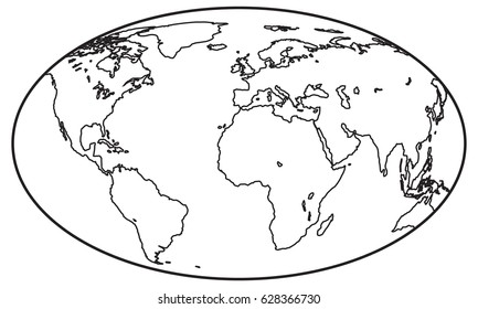 1,239 Oval World Map Images, Stock Photos & Vectors | Shutterstock